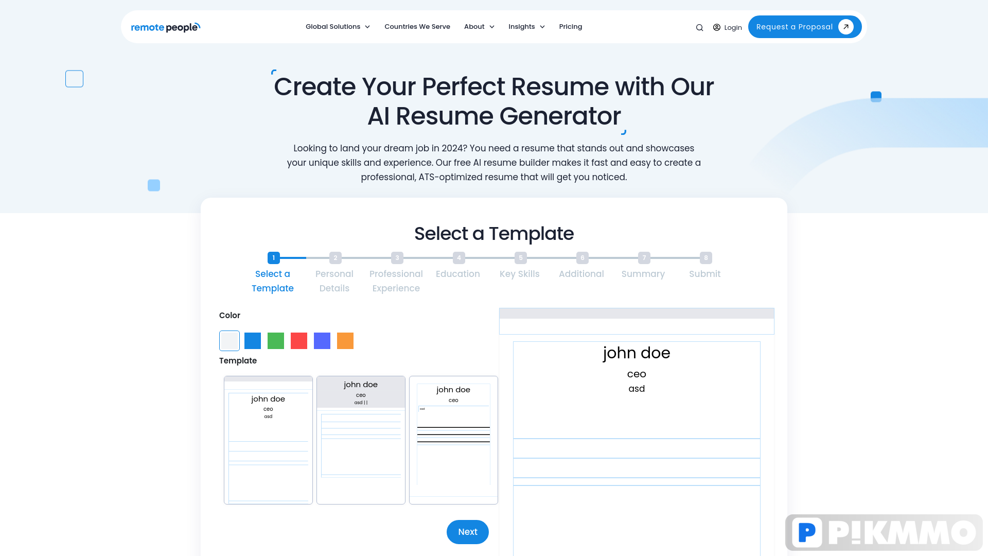 Free AI Resume Generator