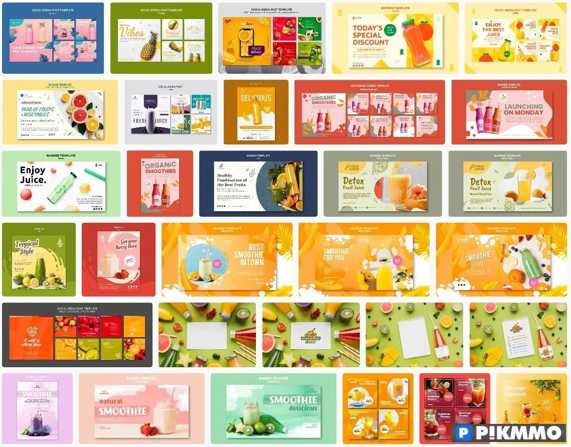 Mẫu banner nước ép trái cây