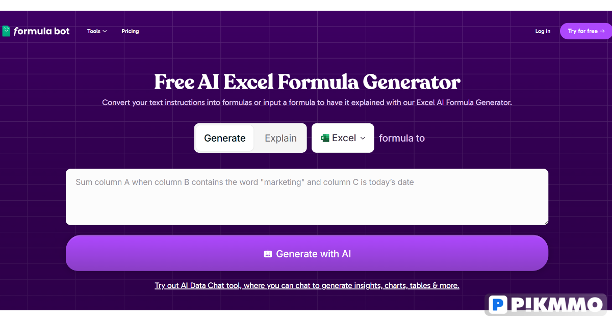 Excel Formula Bot
