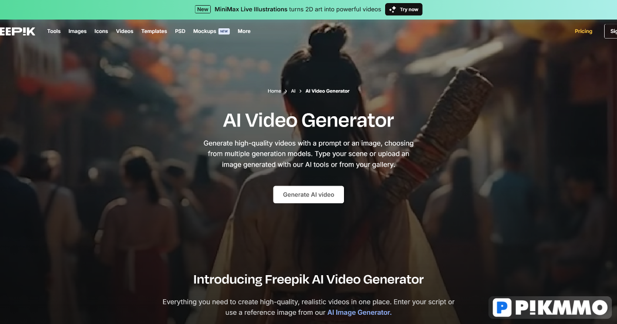Freepik AI Video Generator