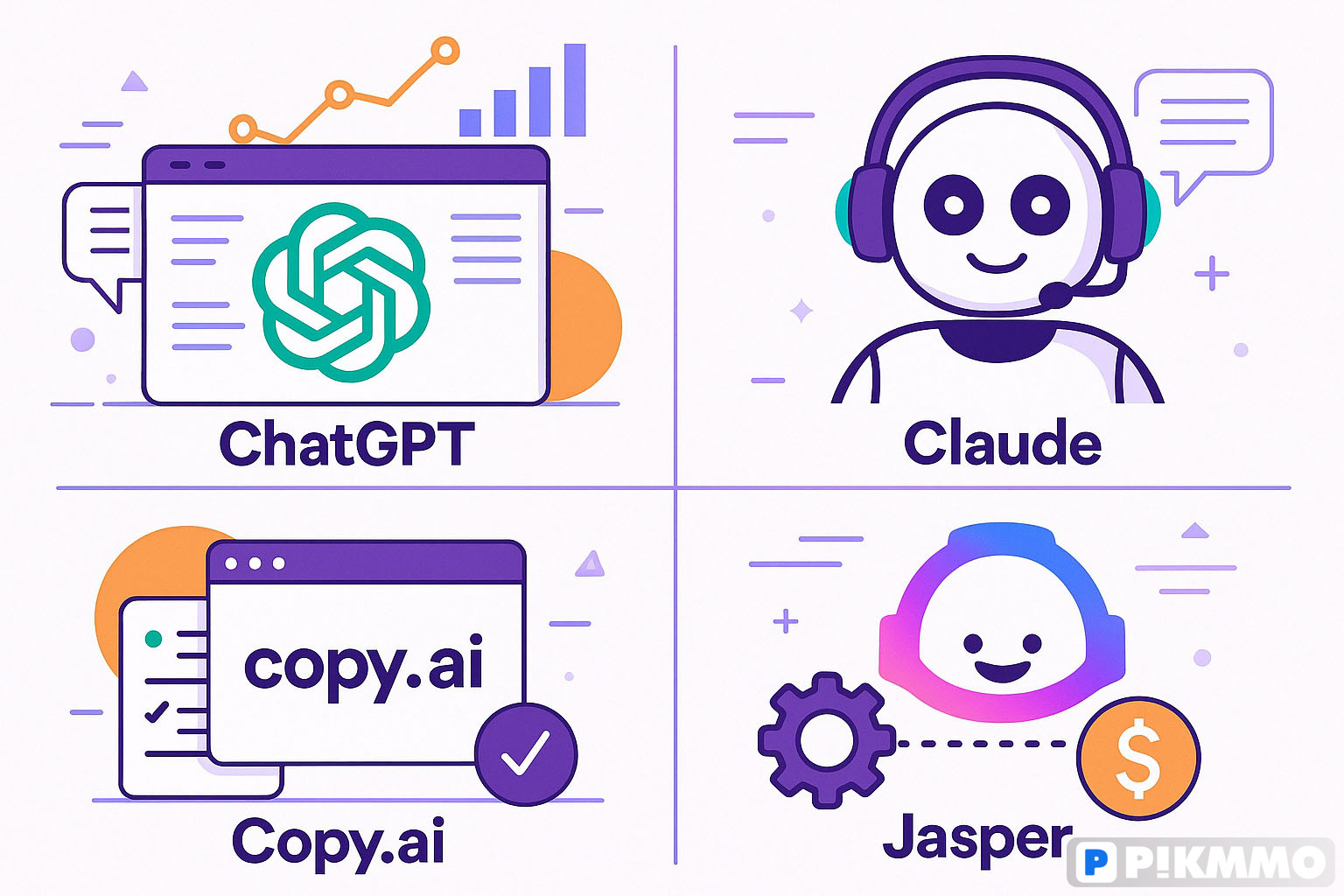 So sánh các nền tảng AI viết nội dung 2025: ChatGPT - Claude - Copy.ai - Jasper