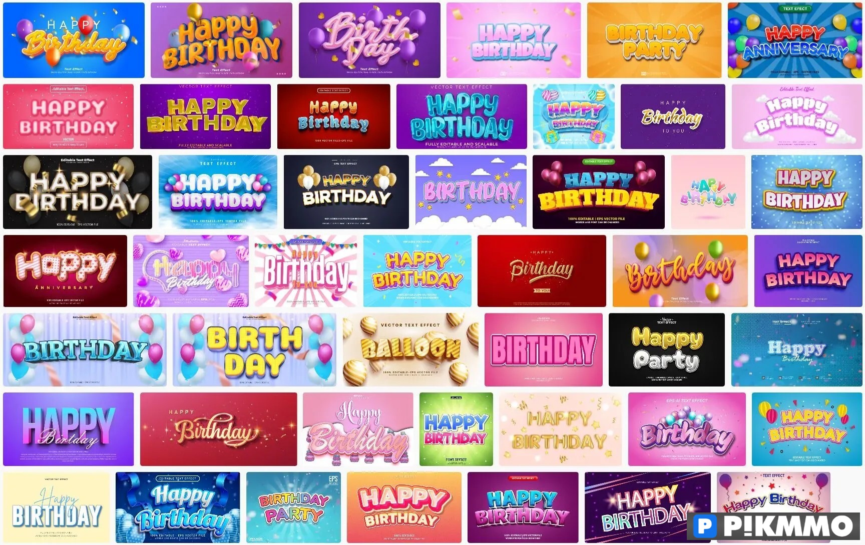 Text effect birthday