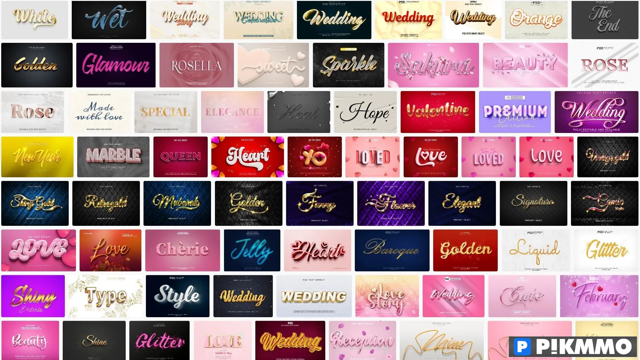 Text effect wedding
